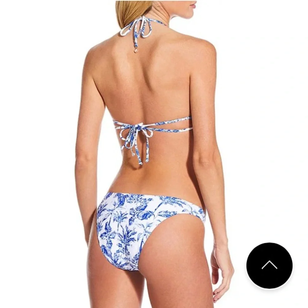 NWT!🌊 Gianni Bini x Shea Leigh Mills Waterloo Blue White Bikini Set* M! Rare✨ - Picture 2 of 12